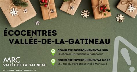 Carte interactive des emplacements des écocentres à Gatineau