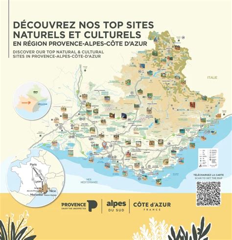 Carte des événements culturels et naturels de la région