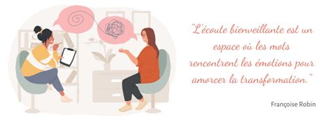 Illustration représentant un espace de dialogue et d'écoute bienveillante
