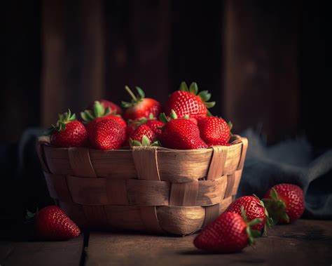 Panier de fraises fraîches tout juste récoltées