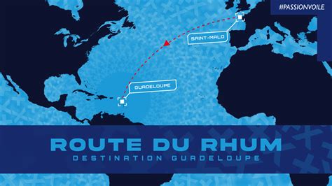 Carte illustrant le parcours du rhum de Trinidad à la France
