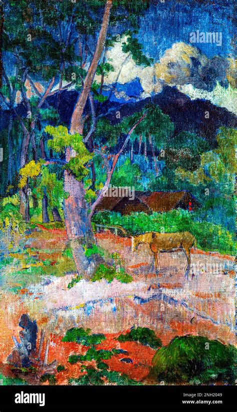 une peinture de Paul Gauguin représentant des fleurs d'hibiscus