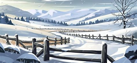 Illustration d'une campagne enneigée