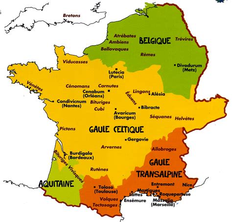 Carte des peuples gaulois en Bourgogne avant la conquête romaine