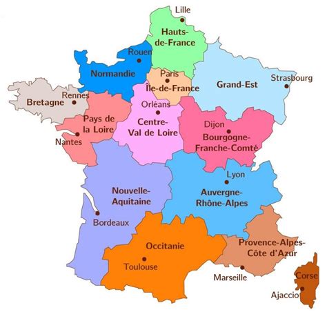 Carte de la région avec des points indiquant les déchetteries