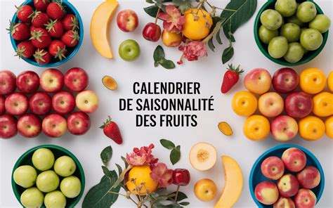 Schéma de la saisonnalité des fruits locaux
