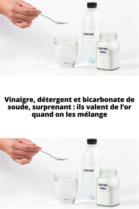 illustration d'un mélange de vinaigre blanc et bicarbonate de soude