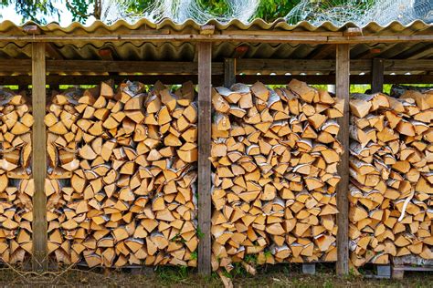 Exemple d'empilage de bois de chauffage pour séchage