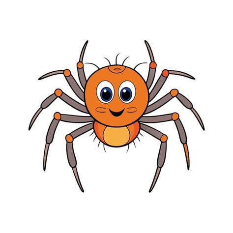 Illustration joyeuse d'une petite araignée colorée avec un grand sourire montant le long d'un tuyau de gouttière sous un ciel alternant pluie et soleil