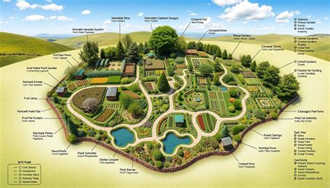 Permaculture farm design illustration