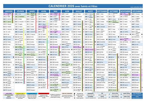 calendrier avec la Saint-Médard