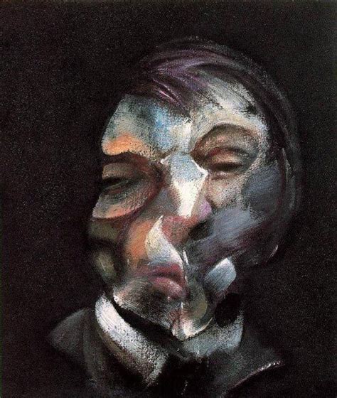 Une peinture de Francis Bacon représentant un portrait sombre et figuratif