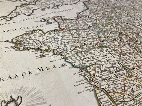 une carte ancienne montrant la Touraine et ses environs