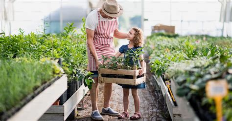 Enfants jardinant dans une serre