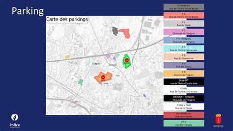 Carte des parkings aux alentours de Roland-Garros et des arrêts de navettes