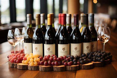 Sélection de vins dans la cave du Clos des Hortensias