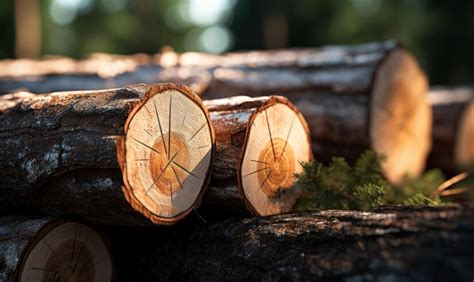 Troncs d'arbres morts laissés en 