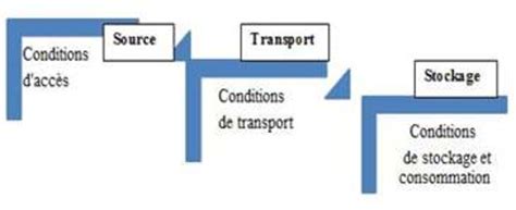 Schéma des différentes options d'approvisionnement en eau