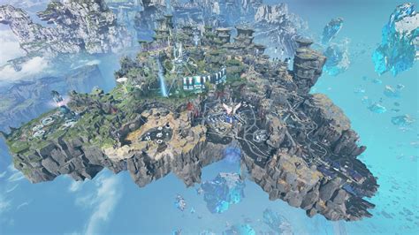 Vue panoramique d'une carte d'Apex Legends montrant la verticalité des décors
