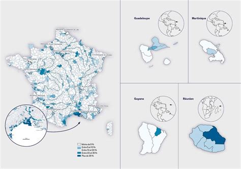 Carte de France localisant les initiatives majeures de permaculture urbaine citées