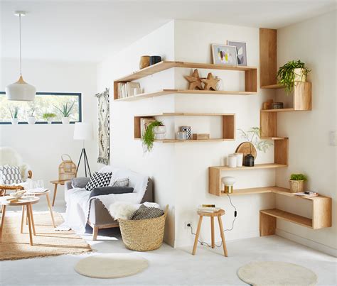 Photo d'un mur aménagé avec des étagères design pour chats