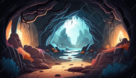 Illustration d'une grotte aménagée pour l'escalade