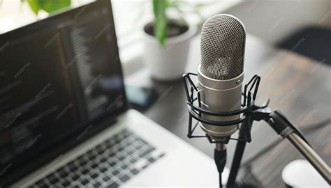 Microphone franceinfo avec une plante