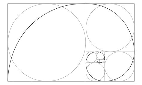 Illustration du rectangle d'or et de sa spirale