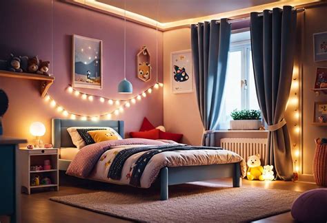 Chambre d'enfant avec lumière douce