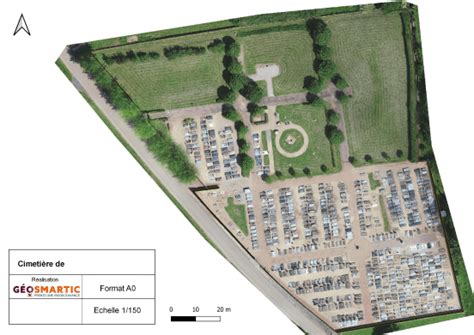 Plan du réaménagement de l'allée centrale du cimetière du Sud