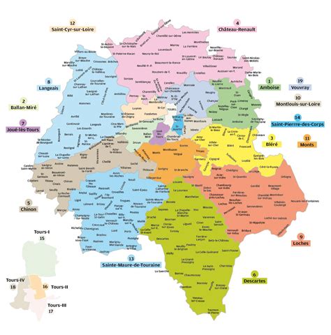 Carte de l'Indre-et-Loire