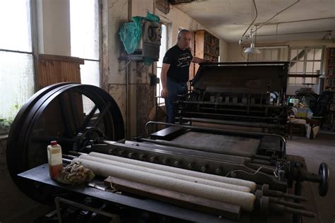 Schéma explicatif du fonctionnement d'une presse lithographique ancienne