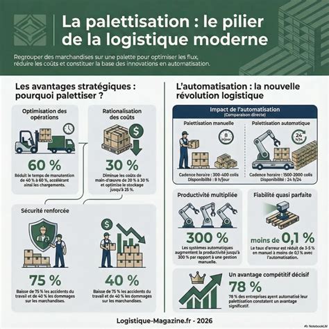 Exemple de palettisation de caisses agricoles