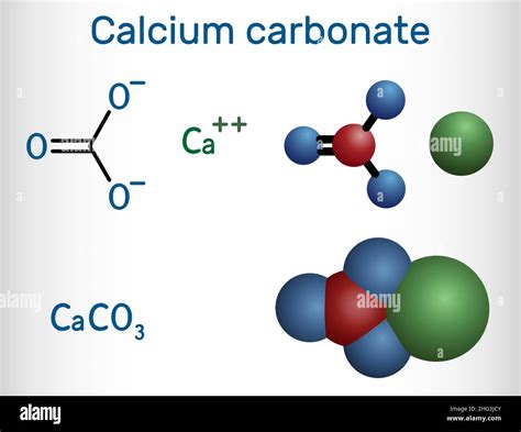 Structure moléculaire du carbonate de calcium