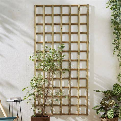 Treillis en branches de bois