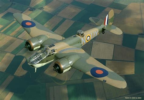 Schéma technique d'un Bristol Blenheim IV, bombardier léger bimoteur de la Royal Air Force