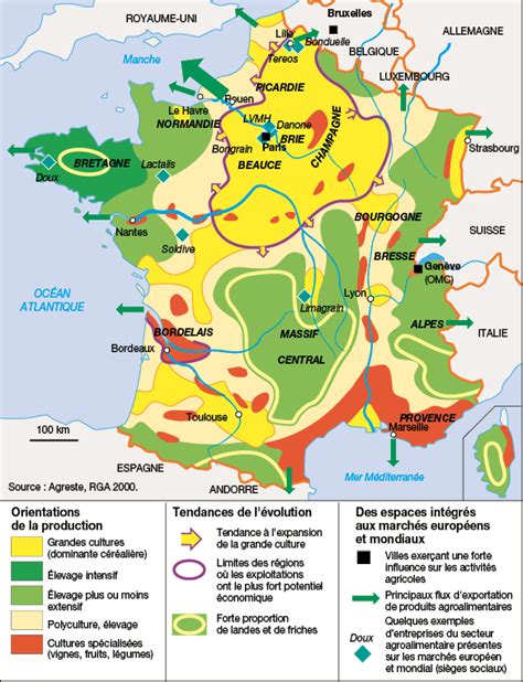 Carte dynamique des exploitations agricoles en Loire-Atlantique avec focus sur les zones de maraîchage et d'élevage bio