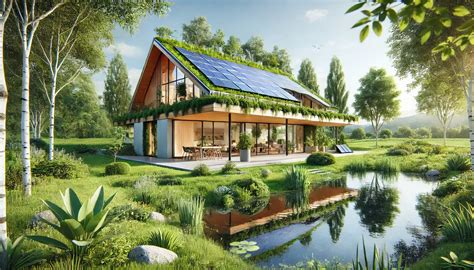 Paysage rural aveyronnais avec une maison bioclimatique entourée d'un jardin potager diversifié