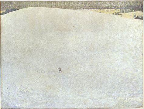 Détail de la touche picturale dans le Paysage de neige de Cuno Amiet