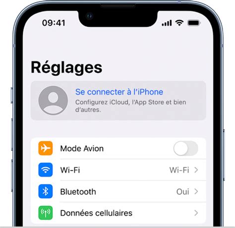 Interface utilisateur et réglages de base dans le menu