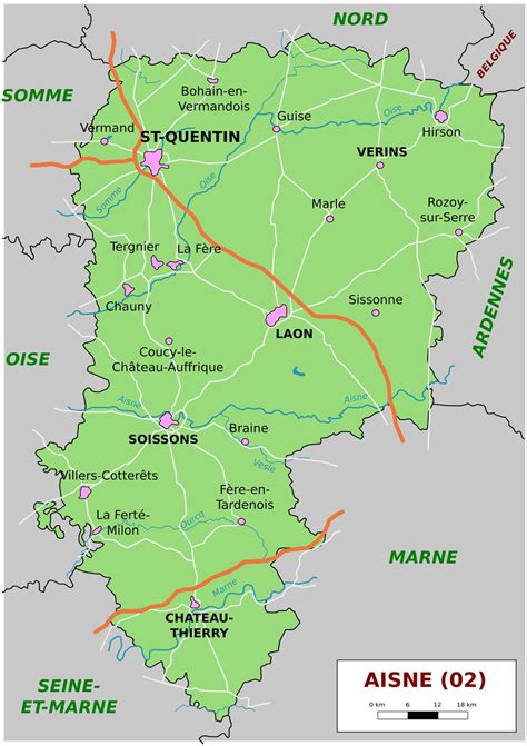 Carte de l'Aisne