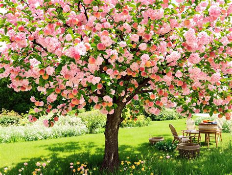 Pêcher en fleurs au printemps