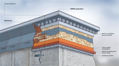 Schéma montrant l'isolation thermique au niveau du seuil d'une véranda