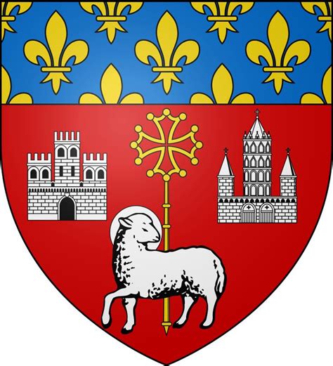 Blason de la ville d'Assens avec Agneau Pascal