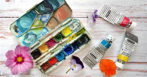 Exemple de gouache sur papier gris