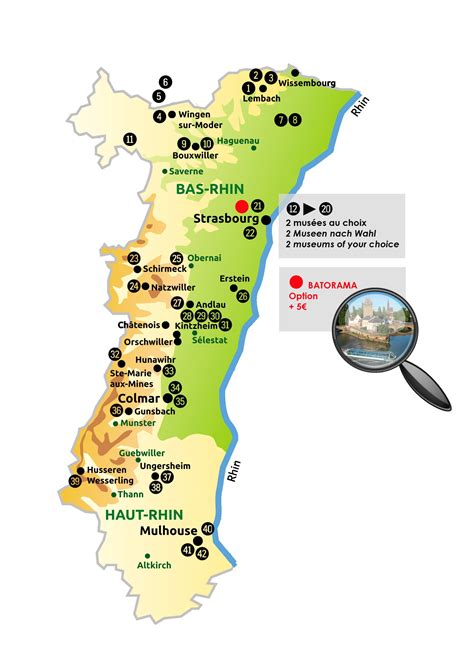 Carte des lieux de cueillette en Alsace