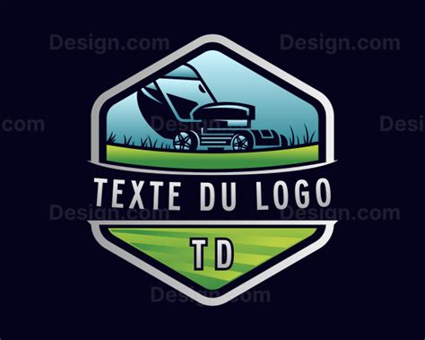 Logo de tonte de gazon avec un design moderne et épuré