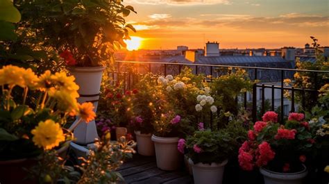Illustration de différents types d'hibiscus en fleurs sur une terrasse