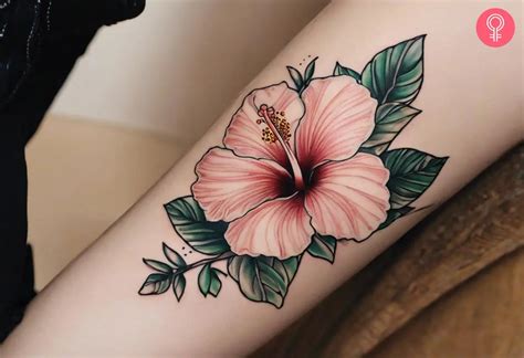 Exemple de tatouage hibiscus éphémère