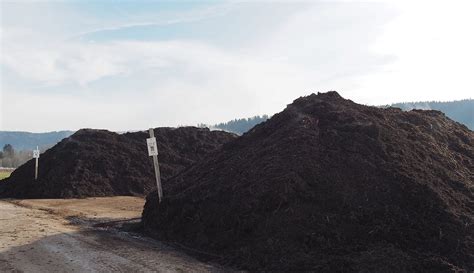 Compost en vrac sur un chantier